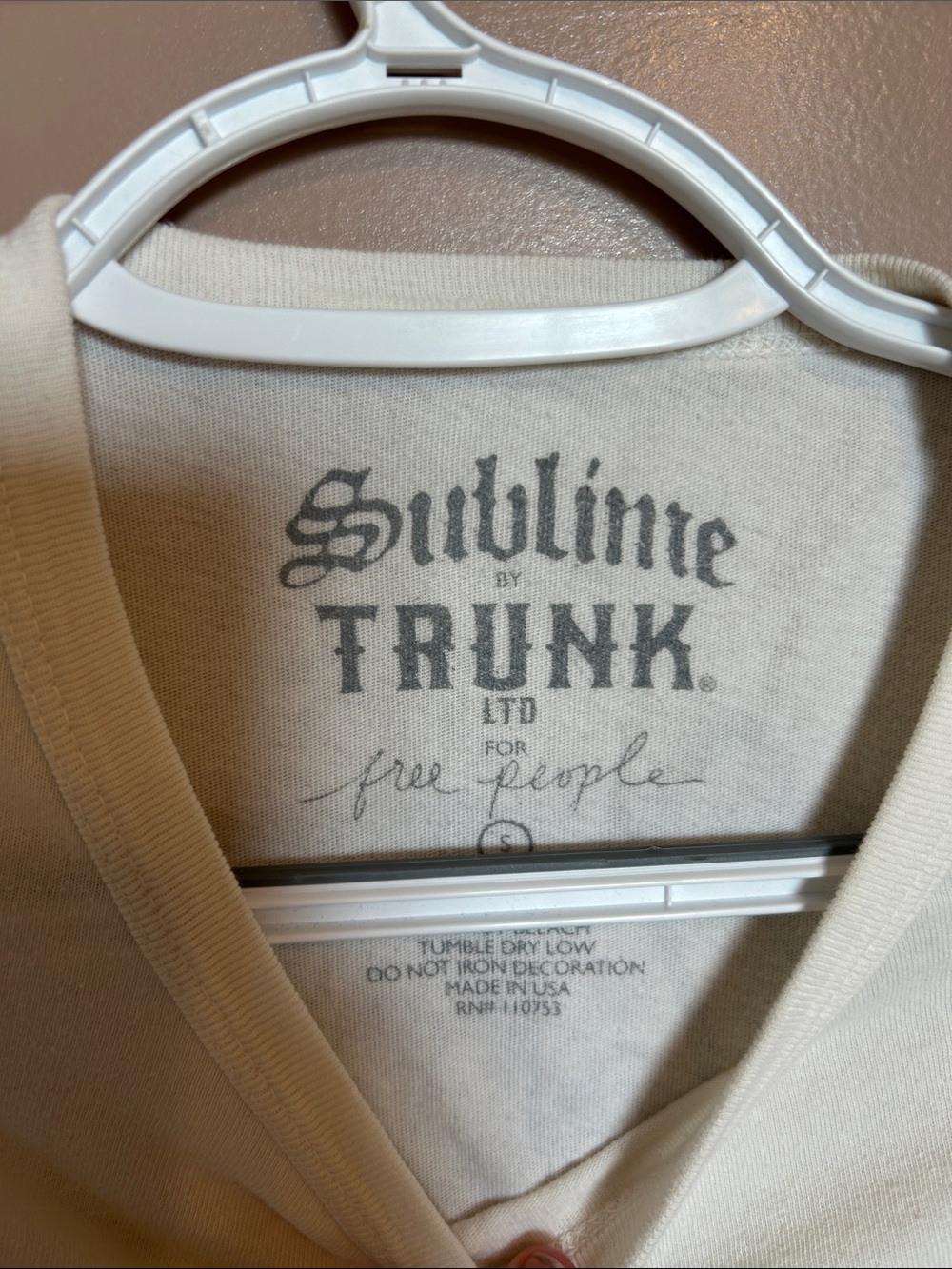 Free People Cream Graphic Short Sleeve Tee - Picture 2 of 3